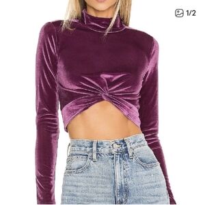 CROP velvet long sleeve LOVERS + FRIENDS